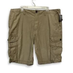 Union Cargo Shorts Multiple Pockets Button Zip Fly Belt Loops Brown Men's 31 NWT
